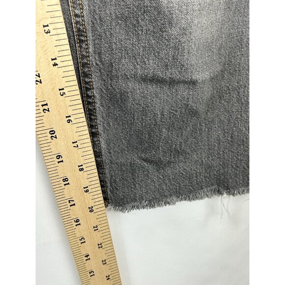 Frank And Oak Women’s Size 27 Nina Wide Leg Jambe Large Black Raw Frayed Hem - Picture 6 of 16